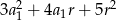 3a2 + 4a1r + 5r2 1 