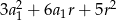 3a 2+ 6a 1r+ 5r2 1 