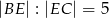 |BE | : |EC | = 5 