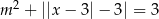  2 m + ||x − 3|− 3| = 3 