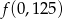 f(0,12 5) 