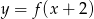 y = f(x + 2) 