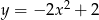  2 y = &minus;2x + 2 