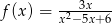  ---3x--- f (x) = x2&minus;5x+ 6 