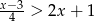x&minus;3-> 2x + 1 4 
