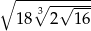 ∘ --∘--&radic;----- 18 32 1 6 