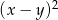  2 (x &minus; y) 