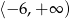 ⟨&minus; 6,+ &infin; ) 