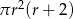 &pi;r2(r + 2) 