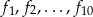 f1,f2,...,f10 