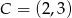C = (2,3) 