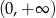 (0,+ &infin; ) 