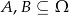 A ,B &sube; &Omega; 