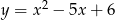 y = x2 − 5x + 6 