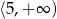 ⟨5,+ ∞ ) 
