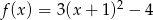 f(x ) = 3(x + 1)2 − 4 