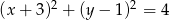 (x + 3)2 + (y− 1)2 = 4 