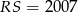 RS = 200 7 