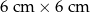 6cm × 6cm 