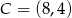 C = (8,4) 