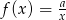 f(x ) = ax 