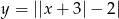y = ||x+ 3|&minus; 2 | 