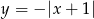 y = &minus; |x + 1| 