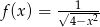  --1--- f(x) = √4−x-2 