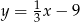 y = 13x− 9 
