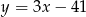 y = 3x − 41 