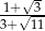  √ - 1+√-3- 3+ 11 