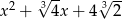  2 √3-- 3√ -- x + 4x + 4 2 