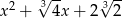  √ -- √ -- x2 + 34x + 2 3 2 