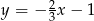  2 y = − 3x − 1 