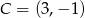 C = (3,− 1) 