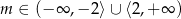m ∈ (− ∞ ,− 2⟩∪ ⟨2 ,+ ∞ ) 