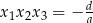 x1x2x3 = − da 