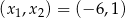 (x 1,x 2) = (− 6,1) 