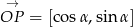  → OP = [cosα,sin α] 