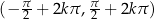 (− π2-+ 2kπ , π2-+ 2k π) 