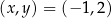 (x ,y ) = (− 1,2) 