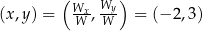  ( W ) (x,y) = WWx, Wy- = (− 2,3) 