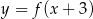 y = f(x + 3 ) 
