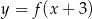 y = f(x + 3) 