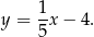  1- y = 5x − 4. 