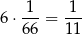  -1- -1- 6 ⋅66 = 11 