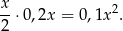 x --⋅0,2x = 0 ,1x2. 2 