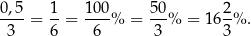 0,5- 1- 1-00 5-0 2- 3 = 6 = 6 % = 3 % = 16 3% . 