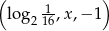 ( 1- ) log 216,x,− 1 