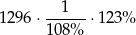  1 1 296 ⋅108%--⋅123 % 
